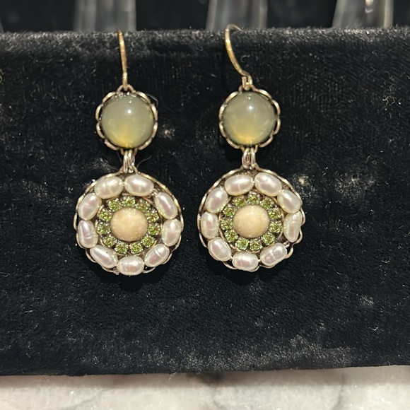 Pearl and Peridot Earrings-Boutique - Picture 2 of 4